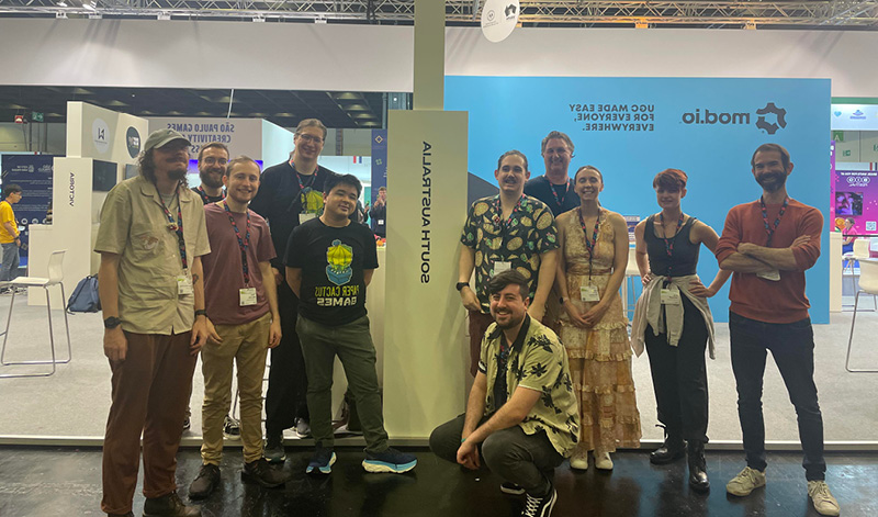 South Australian game developers at Gamescom in Cologne, Germany 2023.