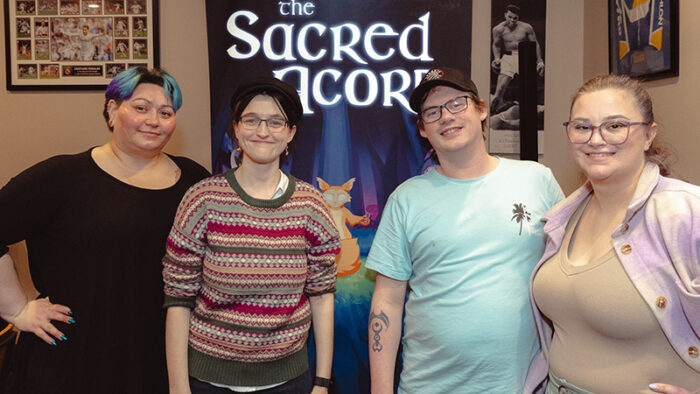 The A Few Dragons team at The Sacred Acorn launch party